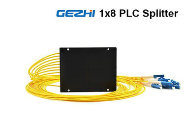 1 To 8 Way Blockless Plc Optical Splitter , 2.0mm Cable ABS Digital Optical Splitter