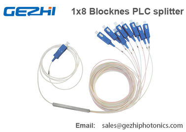 1 * 8 Optik Fiber PLC splitter Blokaj tipi Planar Light Devre bölücüleri